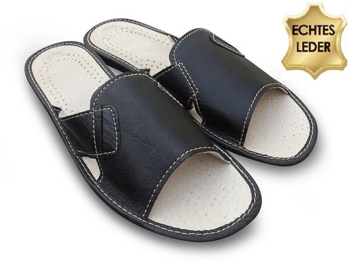 Herren leder hausschuhe - herren,