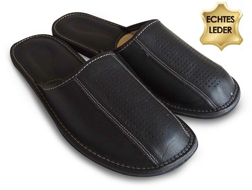 Herren leder hausschuhe - herren,
