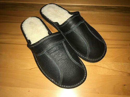 Herren leder pantoffeln - herren,