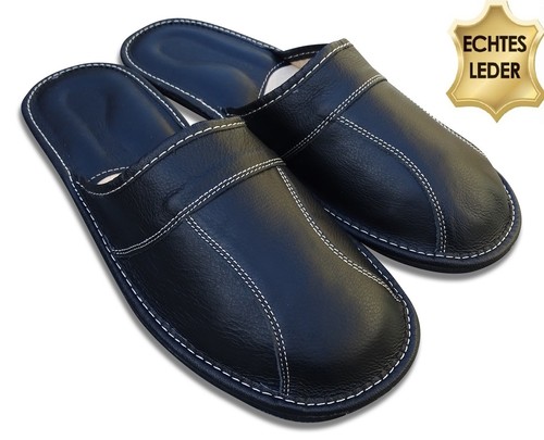 Herren leder hausschuhe - leder,