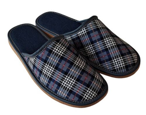 Herren karo hausschuhe textil - herren,